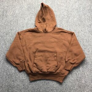 YZY Gap Kids Hoodie Brown Cotton Fleece Pullover Sweatshirt Size S 6-7